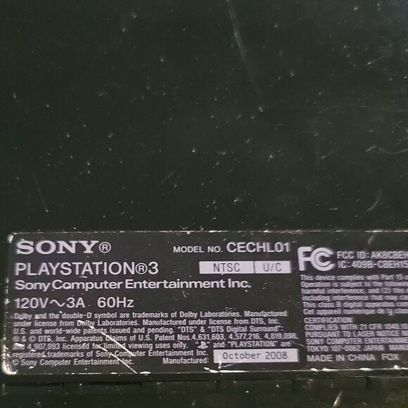 Sony Playstation 3 PS3 Model CECHL01 PS1 Compatible PS2 Emulation Possible - Picture 5 of 10